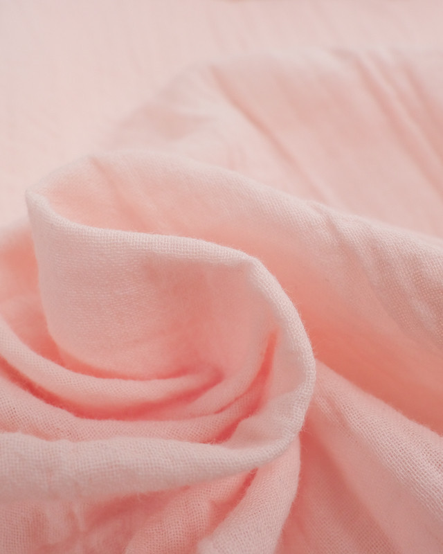 Double Gaze Bio 130CM Rose Dragée - Maison Klem